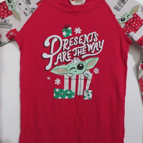 Munki Munki Slumber Collection Kids 12 Star Wars Baby Yoda Holiday Pajama Set - Picture 4 of 10